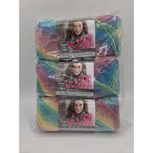 Pack Of 3 Red Heart Unforgettable Candied 6MM 270 Yds Yarn Crochet Knitting